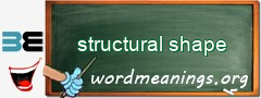 WordMeaning blackboard for structural shape